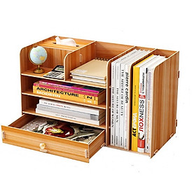 Kệ hồ sơ mini và tài liệu để bàn văn phòng chất liệu gỗ MDF lắp ghép sang trọng tiện lợi nhiều màu sắc bắt mắt thiết kế thông minh, gọn gàng