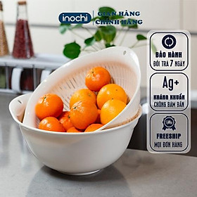 Mua (Set 03) Bộ thau rổ cao cấp Inochi 23cm-30cm-35cm - Tiêu chuẩn nhật bản - ion Ag+ kháng khuẩn