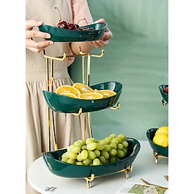KHAY ĐỰNG BÁNH KẸO HOA QUẢ SỨ MÀU XANH CAO CẤP SANG TRỌNG - ANTH575