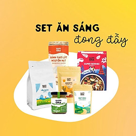 Set ăn sáng đong đầy HAPPI OHA gồm 6 sản phẩm granola, bánh gạo