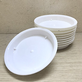 10 Khay Đĩa Lót Đế Chậu D120 - Màu Trắng