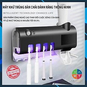 Giá Treo Bàn Chải Kem Đánh Răng Khử Khuẩn, Hộp Treo Thông Mình Tia UV Khử Trùng Công Nghệ Cao Châu Âu