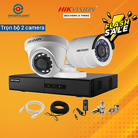 Trọn Bộ Camera Quan Sát 2 Mắt Hikvision 2.0MP Full HD