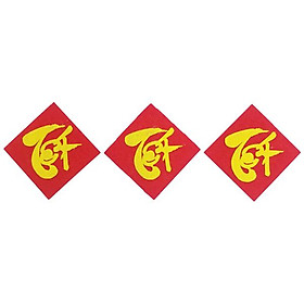 Bộ 3 Chữ "Tết" Thư Pháp 8 cm - Vinacraft - Hình Thoi