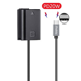 USB-C NP-FW50 Dummy Pin PowerAd CHƯƠNG AC-PW20 CHO SONY ALPHA A6400 ILCE-6400 6500 6300 6000 5100 5000 3000 CROTE PLUP: EU