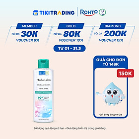 Nước tẩy trang sạch sâu cho da mụn, nhạy cảm Hada Labo Micellar Water Acne Care 240ml