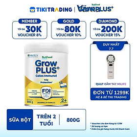 Sữa bột Nutifood GrowPLUS+ Sữa Non Immunel trên 2 tuổi Lon 800g