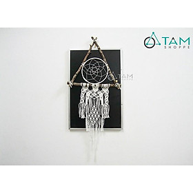 Macrame Dream Catcher tam giác nhánh cây khô số 08