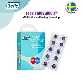 Chất kiểm soát mảng bám răng Tepe Plaqsearch Hộp 10 viên
