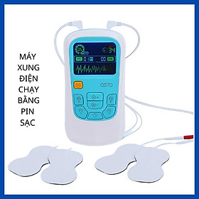 Máy massage xung điện trị liệu chạy bằng pin sạc,máy điện xung với công nghệ TENS