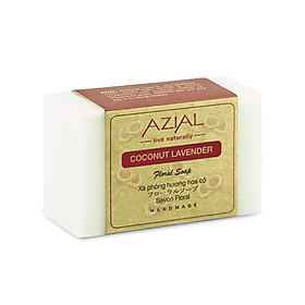 Xà phòng tắm sữa dừa AZIAL Coconut Lavender Floral Soap 100g, xà bông cục handmade dưỡng da mềm mịn, hương thơm nhẹ nhàng, phù hợp mọi loại da