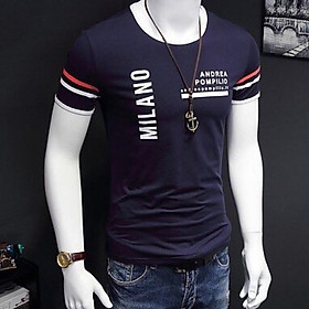 Mua Áo thun ngắn tay thời trang nam chữ Milano - XANH,XL tại Tổng kho thời trang phụ kiện