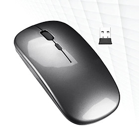 LED Backlit USB Optical Wireless Mute Office Mice White