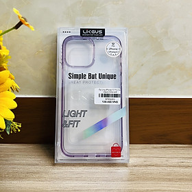 Ốp lưng Likgus dành cho iPhone 13 Pro Max trong viền màu tím - hàng chính hãng