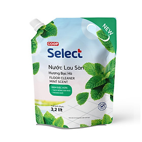 Nước lau sàn Co.op Select bạc hà túi 3.2 lít-3557664