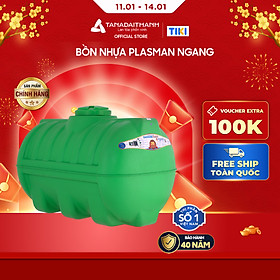 Bồn nước nhựa Tân Á Đại Thành Plasman Ngang 500L 1000L Chính Hãng, Bảo hành 20 năm