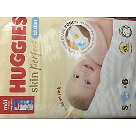 Tặng Thêm 6 Miếng- Tã dán sơ sinh Huggies S54 Skin Perfect (Cho bé 4-8kg) - HSD luôn mới