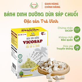 Bánh dinh dưỡng VICOSAP làm từ dừa sáp không chiên qua dầu ăn vặt healthy cho bé