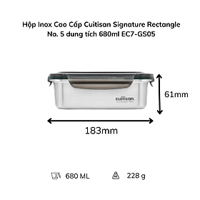 Hộp Inox Cao Cấp Cuitisan Signature nhiều dung tích hàng chính hãng
