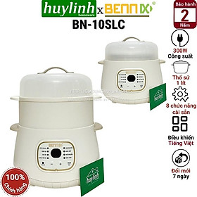 Nồi Chưng Yến, Nồi Nấu Chậm Cách Thủy Có Xửng Hấp Bennix BN-10SLC (1L)- Hàng Chính Hãng