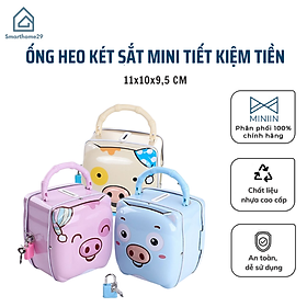 Ống Heo Két Sắt Mini Tiết Kiệm Tiền Mẫu Mới Có Khóa Đáng Yêu Cho Bé (Màu Ngẫu Nhiên)