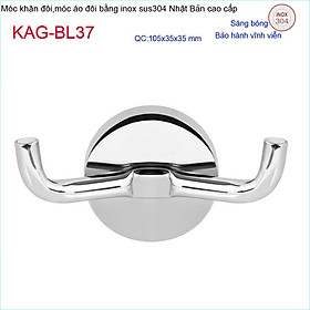 Mua Móc khăn 2  Phụ kiện phòng tắm cao cấp móc áo đôi inox 304 Nhật Bản KAG-BL37
