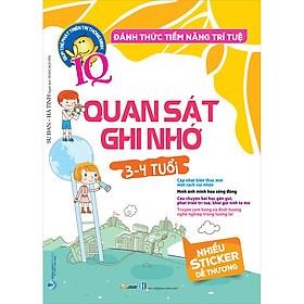 [Download Sách] Quan Sát Ghi Nhớ (3-4 Tuổi) - Đánh Thức Tiềm Năng Trí Tuệ (Tái Bản)