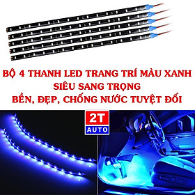 BỘ 4 DẢI ĐÈN LED TRANG TRÍ CHỐNG NƯỚC DÀNH CHO Ô TÔ XE HƠI: SKU:318