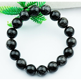 Vòng tay thạch anh tóc đen Rutilated Quartz tự nhiên 13 li 17 hạt