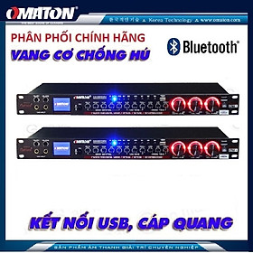 Mua Mixer Karaoke - Vang cơ Bluetooth chống hú OMATON MX-6200FX có cổng quang Optical USB - Hàng chính hãng - Tặng jack canon dây AV 4 đầu bông sen