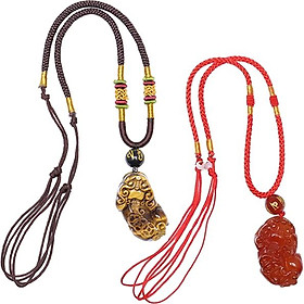 Bộ 2 Vòng Cổ Tỳ Hưu Opal Và Mã Não Đỏ GEMBANK (Vàng)