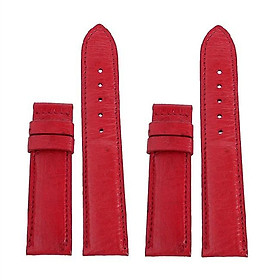 Dây đồng hồ Huy Hoàng da đà điểu da bụng size 22, 24, 26 màu đỏ HT8445