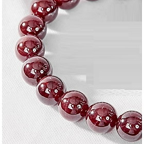 Vòng Tay Đá Ngọc Hồng Lựu Garnet Tự Nhiên 10mm - Vòng tay đá phong thủy cho người Mệnh Hỏa, Mệnh Thổ cho Nam và Nữ