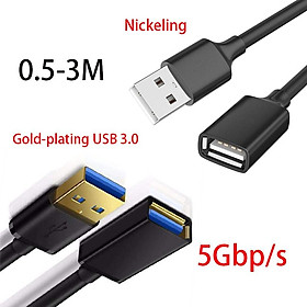Cáp Nối Dài USB3.0 0.5-3m Cho Smart TV PS4 Xbox One SSD Bộ Mở Rộng Cáp USB Sang USB Dây Dữ Liệu Cáp Truyền Nhanh USB 3.0 2.0 Màu sắc: Vàng-USB3.0