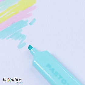 Bút dạ quang màu Pastel Thiên Long Flexoffice Pazto FO-HL009/VN - Bút dạ quang rửa được - Không để lại vết khi Photocopy