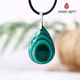 Mặt dây chuyền hình giọt nước đá khổng tước Malachite - Ngọc Quý Gemstones