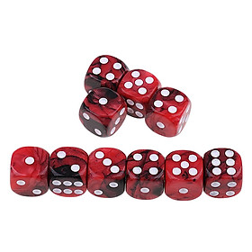 10x Sáu Mặt D6 Dice Chấm Cho Dungeon Và Đạo Cụ Rồng