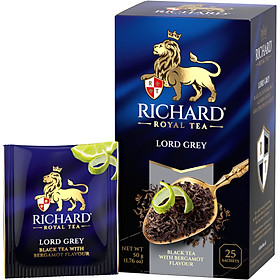 [Nhập khẩu] TRÀ HOÀNG GIA RICHARD - HUÂN TƯỚC GREY (25 túi có bao thiếc) - Royal Lord Grey