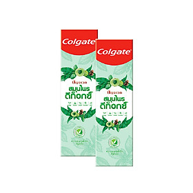 Bộ 2 kem đánh răng Colgate thảo mộc thiên nhiên Herbal Detox 120g/tuýp