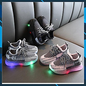 Giày thể thao sneaker thời trang, phát sáng cho bé trai, gái 21117 Size 21 đến 25