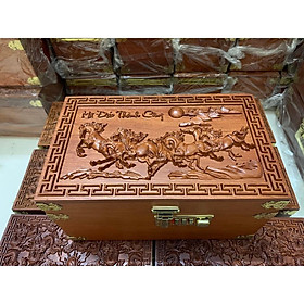 Mua Hộp đựng tiền tiết kiệm mã đáo thành công gỗ hương