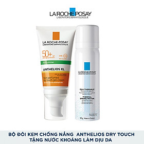 Bộ đôi Kem chống nắng kiểm soát bóng nhờn La Roche-Posay Anthelios Dry Touch 50ml - Tặng Nước khoáng làm dịu da 50ml