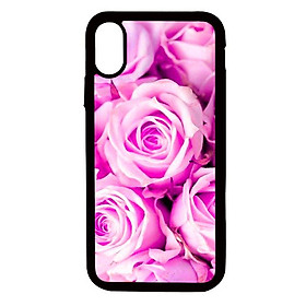 Ốp lưng cho điện thoại Iphone Xs Hoa hồng phấn - Hàng chính hãng