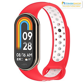 Dây Miband 8/ Miband 9/ Miband 10 - thể thao 2 màu (DMB8)