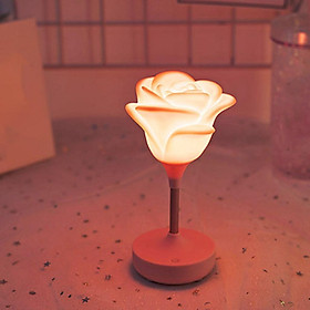 Rose Flower Night Light for Kids, Portable USB Rechargeable LED Bedside Nursery Lamp for Toddler's Room, Gifts for Boys Girls