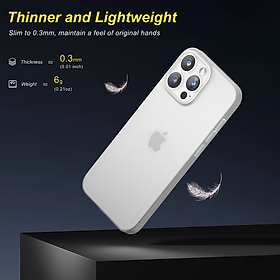Ốp lưng dành cho iPhone 16 Pro Max, iPhone 16 Pro, iPhone 16 Plus, iPhone 16 hiệu Memumi siêu mỏng 0.3mm, thiết kế tối giản, chống vân, chống sốc, bảo vệ camera cao cấp - Hàng chính hãng
