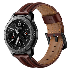 Dây Da Bò Sinewy cho Galaxy Watch 3 45mm / Galaxy Watch 46 / Huawei Watch GT 2 / Ticwatch Pro (Size 22mm)