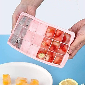 Mua ( combo 1 khay / 2 khay / 3 khay ) Khay làm đá silicone 24 ô có nắp đậy