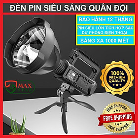 Mua Đèn pin siêu sáng chiếu xa 1000m chống thấm nước có chân đế Đèn pin cầm tay mini siêu sáng sạc điện