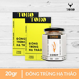 Bộ 2 Lọ Đông Trùng Hạ Thảo TORO - Sấy thăng hoa nguyên sợi - 10g/ Lọ